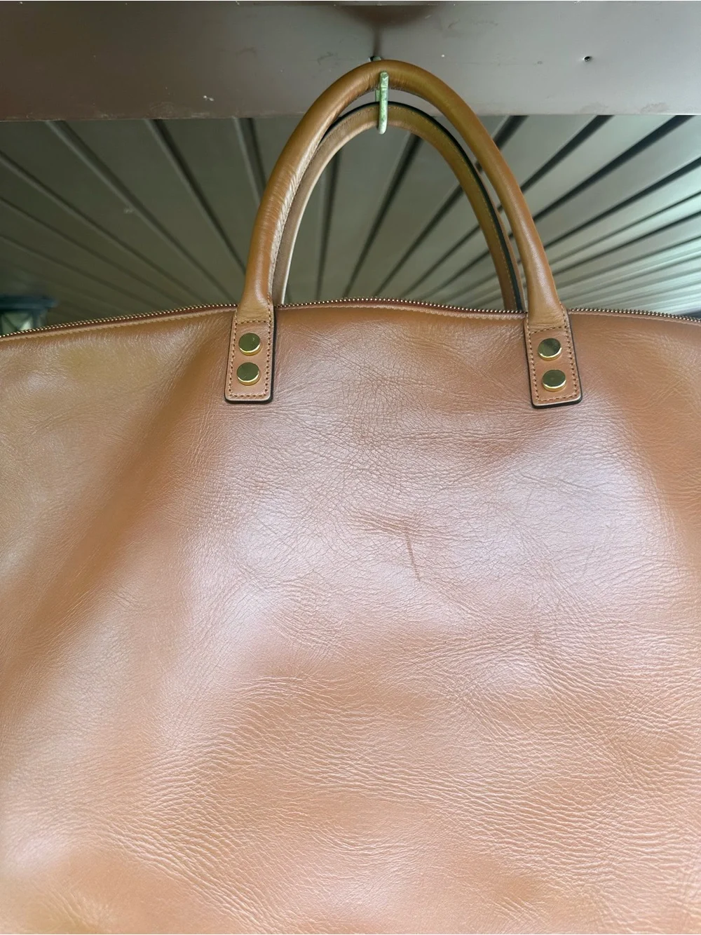 Mark & Graham Large Leather Weekender Travel Tote - Picture 5 of 5